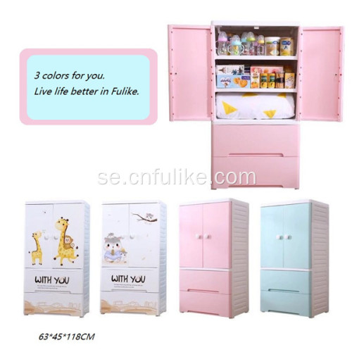 Multi-Layer Cartoon Drawer Divider Toy Clothes Cabinet